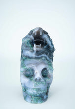 Load image into Gallery viewer, Aquatic agate wolf skull