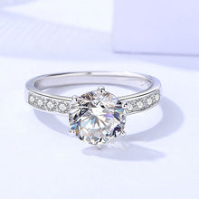 Charger l&#39;image dans la galerie, 【ZHOYA】Moissanite 2 Ct S925 Silver Platinum Plated 3 in One Ring Set