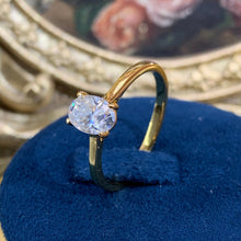 Cargar imagen en el visor de la galería, 【ZHOYA】yellow gold 18K plated 1CT Moissanite gemstone ring