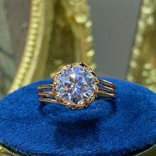 Cargar imagen en el visor de la galería, 【ZHOYA】 rose gold 18K plated 3/5 CT Moissanite ring