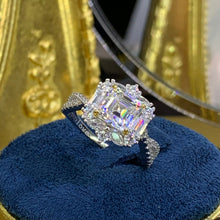 Charger l&#39;image dans la galerie, 【ZHOYA】 2CT Moissanite Asscher cutting 925 Sterling Silver Ring