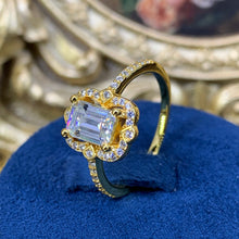 Charger l&#39;image dans la galerie, 【ZHOYA】 S925 Yellow gold 18K plated moissanite ring