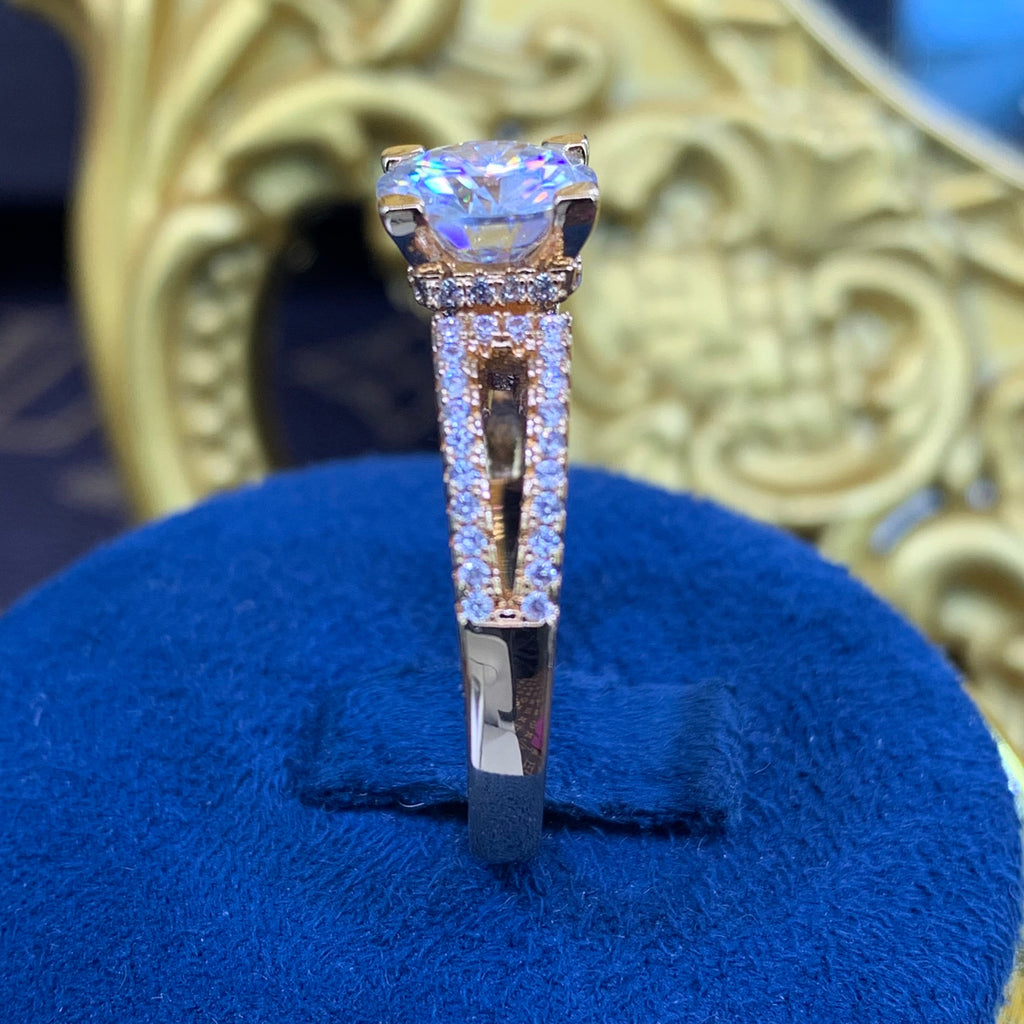 【ZHOYA】 2CT Moissanite 18K Gold  Ring