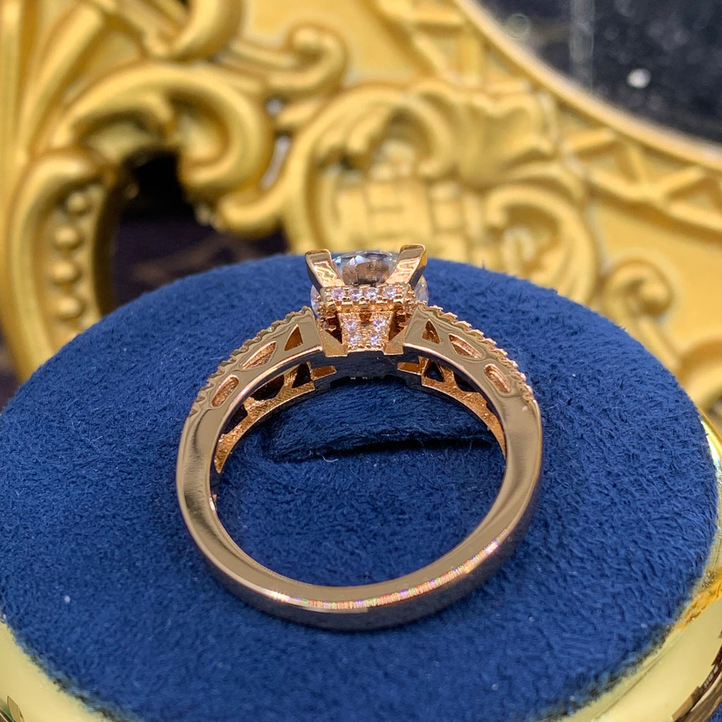 【ZHOYA】 2CT Moissanite 18K Gold  Ring