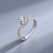 Load image into Gallery viewer, 【ZHOYA】 Eternal Round Shape Moissanite 1 CT S925 Silver Platinum Plated 2 in 1 Ring Set