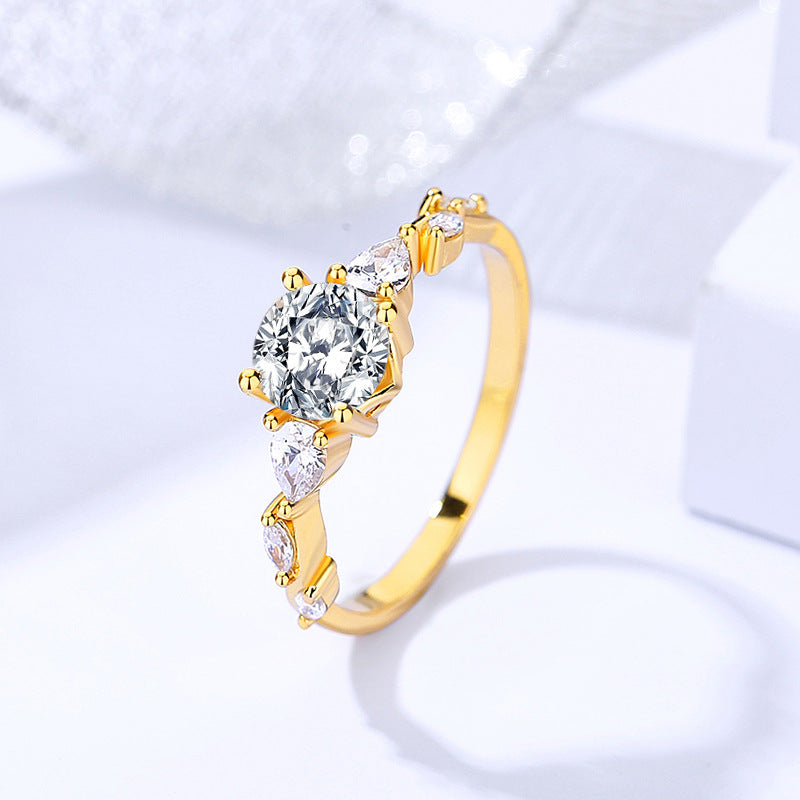 【ZHOYA】 S925 2 CT Moissanite Ring