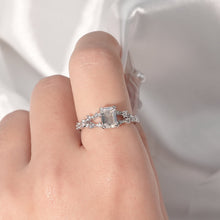 Charger l&#39;image dans la galerie, 【ZHOYA】Moissanite 1 CT S925 Silver Platinum Plated Ring