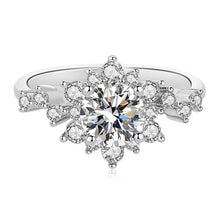 Charger l&#39;image dans la galerie, 【ZHOYA】Moissanite 1 CT S925 Silver Platinum Plated Ring