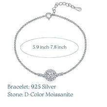 Charger l&#39;image dans la galerie, 【ZHOYA】 Flower S925 1 CT Moissanite Bracelet